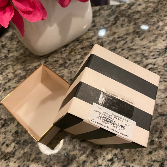 Kate Spade Glitter Stud Earrings in "Confetti Multi Glitter" 14K Gold Plated - Picture 6 of 12